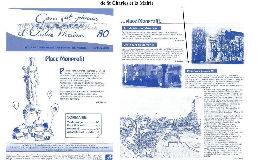 Le journal du quartier parle du projet menés par les élèves délégués