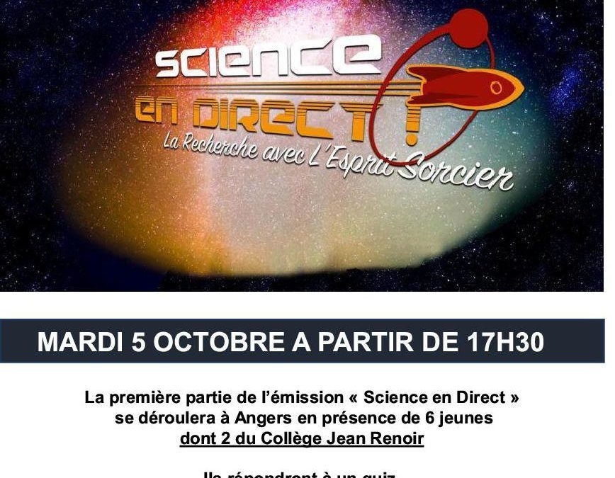 Deux élèves du collège ont participé à un duplex, animé par Fred (de « C’est pas sorcier ») pour les 30 ans de la « Fête de la Science ».