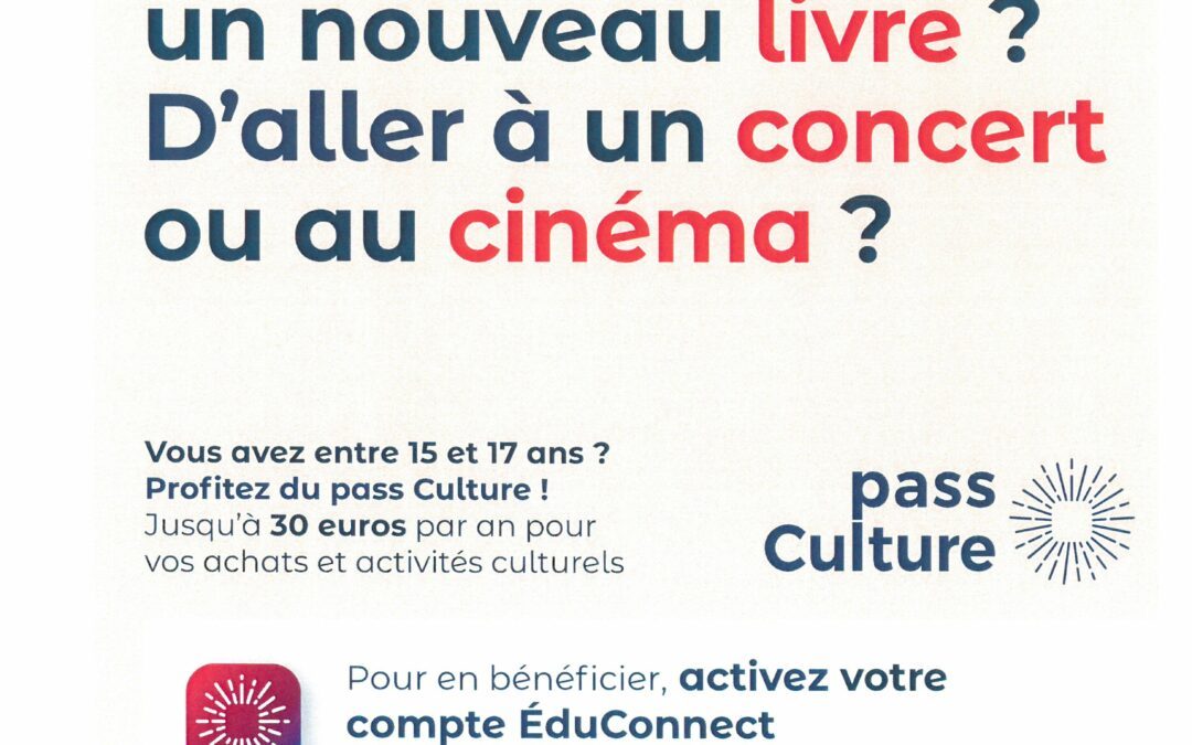 Elèves de 3e : Comment profiter du pass culture ?